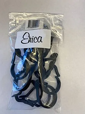 Produktbild von Erica Duschvorhangringe für Duschstange Schwarz 12er Packung