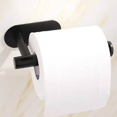 Produktbild von Toilettenpapierhalter Ohne Bohren Klopapierhalter WC Rollenhalter Ohne Bohren,schwarz