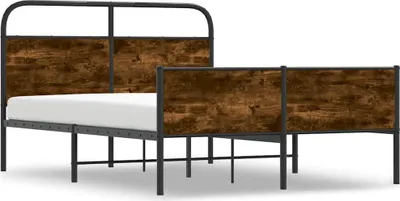 Produktbild von vidaXL Bettgestell ohne Matratze 140x200 cm Sonoma-Eiche Holzwerkstoff