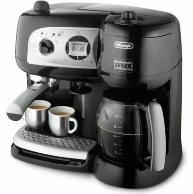 Obrázek produktu pro De’Longhi BCO 264.B, Kombinovaný kávovar, 1,3 l, Mletá káva, 1750 W, Černá, Stříbrná, Nerezová ocel