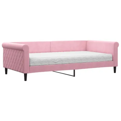 Produktbild von vidaXL Tagesbett mit Matratze Rosa 100x200 cm Samt