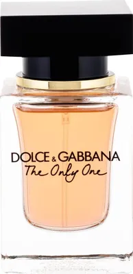 A close-up studio shot of a Dolce & Gabbana The Only One perfume bottle.