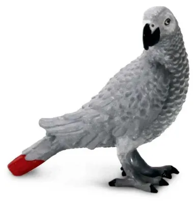 Zdjęcie produktu dla Safari Ltd 100201 Papuga afrykańska szara 5 cm Bird World