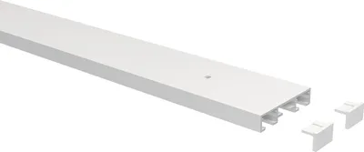 Produktbild von Interdeco Gardinenschiene / Vorhangschiene Aluminium Weiß, Typ Primax, 2-läufig, 400 cm
