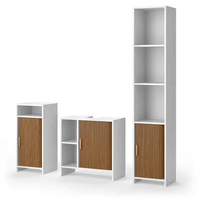 Obrázok produktu pre Súprava kúpeľňového nábytku Vicco Norea dub/biely 3-dielna, Model 65829