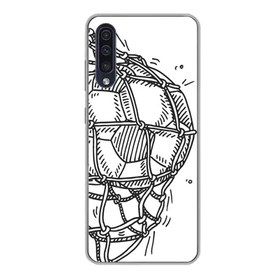 Produktbild von MuchoWow® Handyhülle Schutzhülle Hülle für Samsung Galaxy A50 Eine Illustration eines Fußballschusses ins Tor - Jungen - Mädchen - Kinder Silikon Softcase Handy Hülle - Mobiltelefonhülle