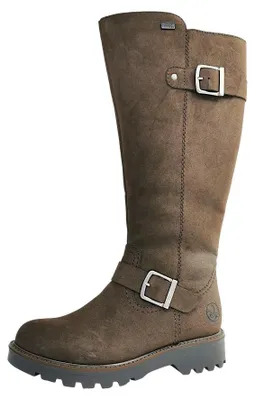Image de Chaussures de randonnée pour femmes Rieker, fermeture éclair, bottines montantes, couleur marron, style décontracté