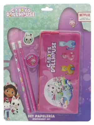 Image de Trousse Gabbys Dollhouse avec étui et 2 crayons