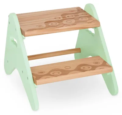 Imagen del producto de Omgoods - Escalera de madera para niños, con plataforma y 2 escalones