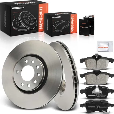 Produktbild von Frankberg 2x Bremsscheiben 4x Bremsbeläge Vorderachse für Opel Adam Astra H Caravan GTC Twintop Klasseic Corsa D E