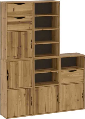 Image de Armoires d'appoint 5 pcs. ODDA 40x24x79 cm Pin massif