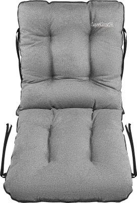 Produktbild von SuperKissen24. Stuhlkissen Sitzkissen und Rückenkissen für Stühle 48x48x48 cm - Outdoor und Indoor - Wasserdicht - Grau Leinen