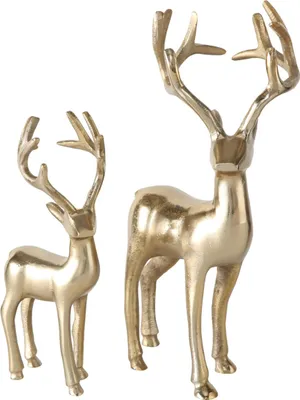 Produktbild von Boltze Figur Thielo (2 Teilig, Höhe 25-34 cm, Farbe Gold, Elchfigur) 1016275