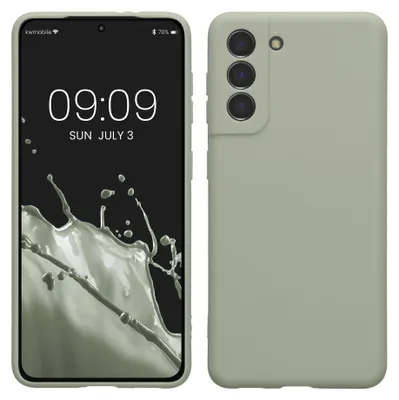 Produktbild von kwmobile Handyhülle für Samsung Galaxy S21 Hülle - weiches Handy Silikon Case - Schutzhülle Cover - Graugrün