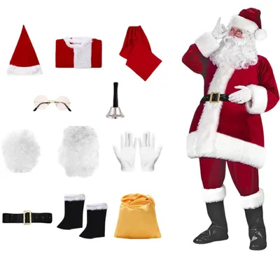 Produktbild von Kostüm Verkleidung Heiliger Nikolaus Professionell 11-teilig L