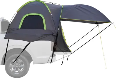 Obrázok produktu pre SucceBuy stan pre pickupy - Vhodný pre nákladné vozidlá s dĺžkou 1,5 až 1,6 m. Vodotesný (PU2000 mm) stan na spanie pre 2 až 3 osoby na kempovanie. Robustný plášť karavanu s rozťahovacou markízou