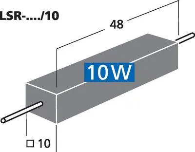 Produktbild von MONACOR LSR-10/10 Hochlast-Zementwiderstand, 1,0 Ω, 10 Watt