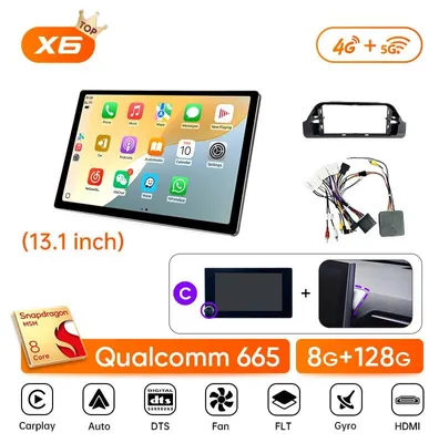 Immagine prodotto di Sistema multimediale – Sistema di navigazione – Autoradio touchscreen – Sistema di infotainment – CarPlay – Android Auto – Schermo da 12,3 pollici