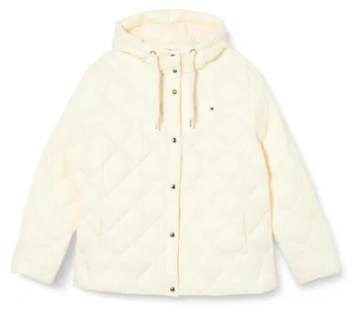 Produktbild von Tommy Hilfiger Damen Steppjacke Curve Classic Übergangsjacke, Weiß (Calico), 46