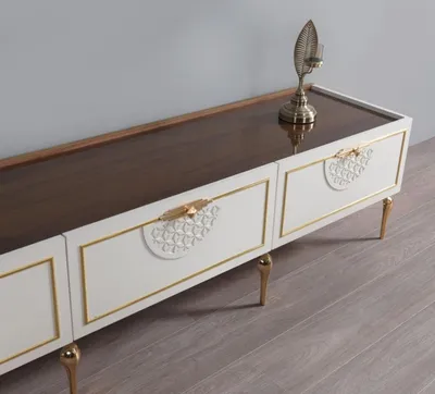Produktbild von Esszimmer Essgruppe Set Tisch 4x Stühle Anrichte 2х Spiegel 8tlg neu