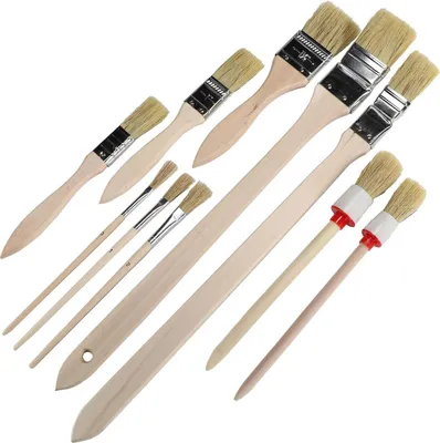 Produktbild von Pinsel Set 10 teilig Flachpinsel Rundpinsel Heizkörperpinsel