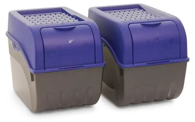 Produktbild von Novaliv 2x Groß 9L marineblau Gemüsebox Kartoffel Aufbewahrungsbox Vorratsdose Obstaufbewahrung Behälter Obsttopf