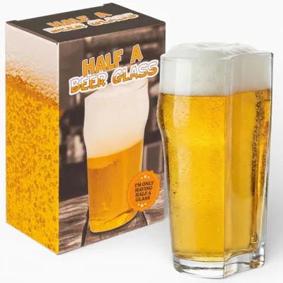 Halbes Bierglas 365 ml – lustiger Gag für Bierfans