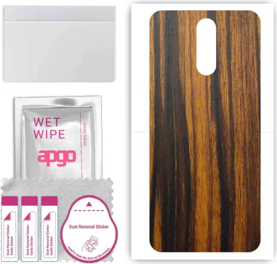 Produktbild von apgo Rückseite Schutzfolie, Skin, kompatibel mit Oppo R17, Hinten Displayschutzfolie aus Vinylfolie, kratzfest, einfache Montage - Tigerwood