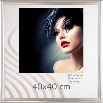 Produktbild von Artos Holz Bilderrahmen Acrylglas Plexi Lifestyle Foto Rahmen Collage Wanddeko Poster - Farbe: Silber | Format: 40x40