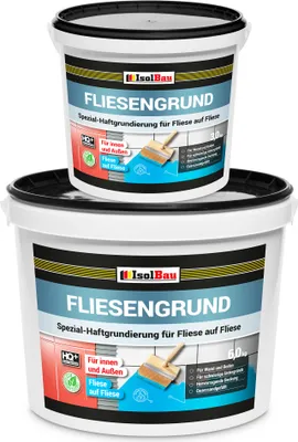 Produktbild von Isolbau Fliesengrund Blau 9 kg - Fliese auf Fliese Grundierung für Wand- & Bodenfliesen im Innen- & Außenbereich