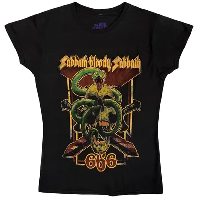 Obrázek produktu pro Black Sabbath Bloody Sabbath 666 Black M Dámské Tričko