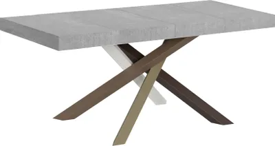 Produktbild von Ausziehbarer Tisch 140/400x90 cm Volantis Premium Zement mehrfarbige Beine 4/C