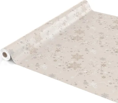 Produktbild von Tischdecke Wachstuch Weihnachten Beige Robust Wasserabweisend Breite 140 cm Länge 300 cm