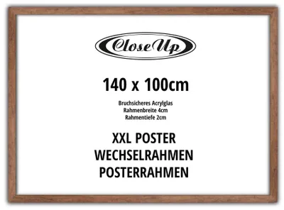 Produktbild von XXL Posterrahmen 100 x 140 cm Holzdekor Eiche Dunkel