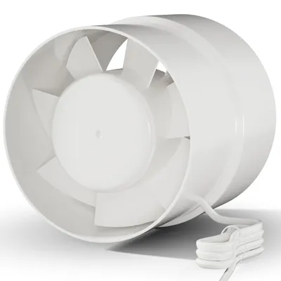 Produktbild von Gebläseventilator, 150 mm, leiser Abluftventilator, 320 m³/h, für Badezimmer, Toilette, Küche, Garage