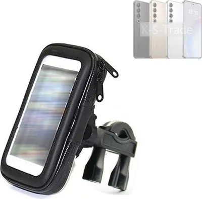 Produktbild von K-S-Trade Fahrrad-Halterung kompatibel mit Meizu 20 Pro Handy-Halterung Halter Lenkstange Fahrradhalterung Motorrad Bike Mount Wasserabweisend