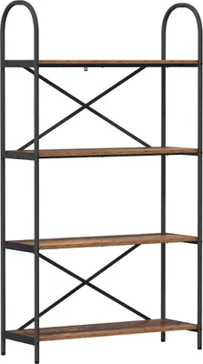 Immagine prodotto di vidaXL Libreria a 4 ripiani, 80 x 30 x 146 cm, realizzata in legno composito e legno di recupero