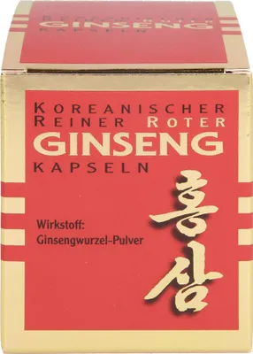 Produktbild von Koreanischer Reiner Roter Ginseng Wurzelpulv 300mg, 100 St. Kapseln