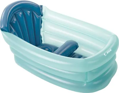 Immagine prodotto di Jané bagnetto gonfiabile 3 posizioni 30 litri adatto dalla nascita con posizioni di crescita con divisorio e poggiatesta Aquarel Blu