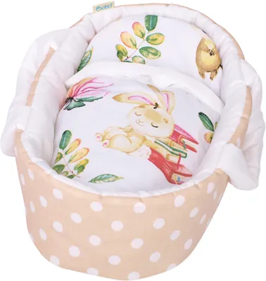 Produktbild von Puppentragetasche für Puppen bis 35 cm, mit Bettzeug BOBO – Märchentiere