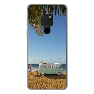 Produktbild von MuchoWow® Handyhülle Schutzhülle Hülle für Huawei P40 Lite Strand - Bus - Surfen Silikon Softcase Handy Hülle - Handy