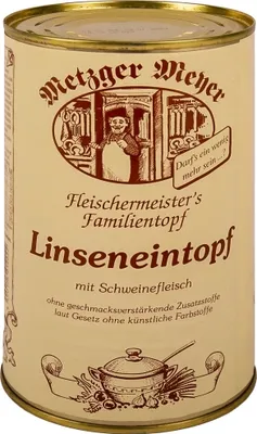 Produktbild von Linseneintopf 8 x 1200 ml Metzger Meyer // Suppe // Lausitzer // Großpackung
