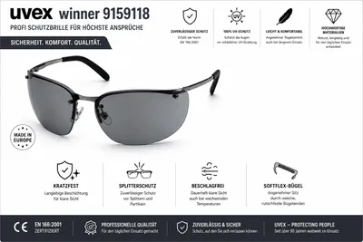 Image de uvex lunettes à branches winner gris 23% 9159118, Image générée par une IA