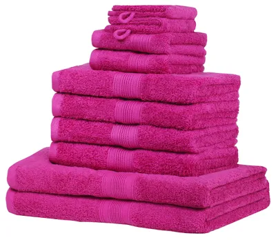 Produktbild von Handtuch-Set 10tlg. 500gsm Pink SET 5 (10er Mix)