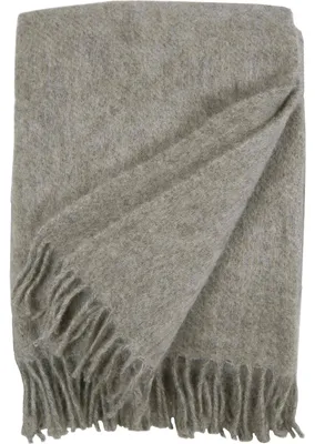 Produktbild von Klippan Gotland Wolldecke aus Schurwolle 130x200 cm: grau Farbe: grau
