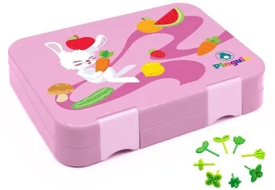 Obrázek produktu pro Dětská krabička na svačinu se 6 přihrádkami – krabička na svačinu bez BPA pro chlapce a dívky