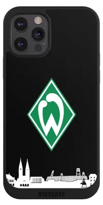 Produktbild von NIVOCASE Handyhülle für Apple iPhone 12 Pro  Hülle NIVOpure Case Schwarz Offizielles Lizenzprodukt SV Werder Bremen Skyline