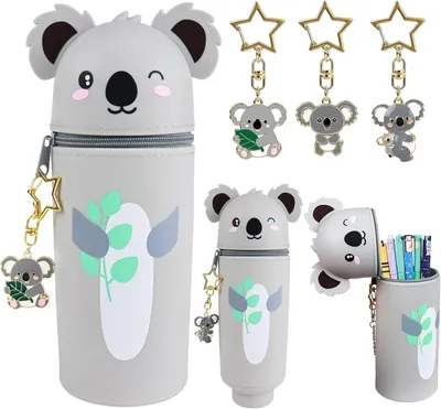 Image de 3 étuis à stylo kawaii en silicone