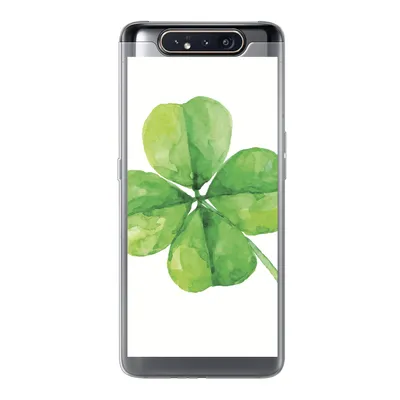 Produktbild von MuchoWow® Handyhülle Schutzhülle Hülle für Samsung Galaxy A80 Vierblättriger Klee - Aquarell - Pflanze Silikon Softcase Handy Hülle - Schutzdeckel