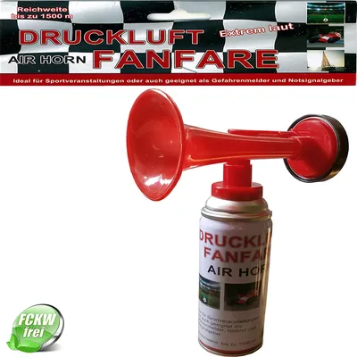 Produktbild von Druckluft Fanfare Tröte Hupe Signalhorn Stadionhupe Air Horn 1 Stück